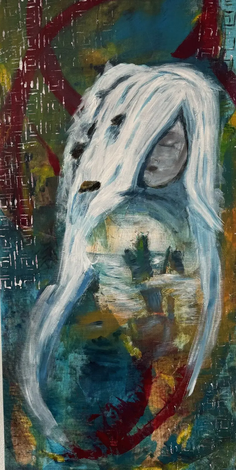 Akrylmålning Gaia av Mia Maria Karlström