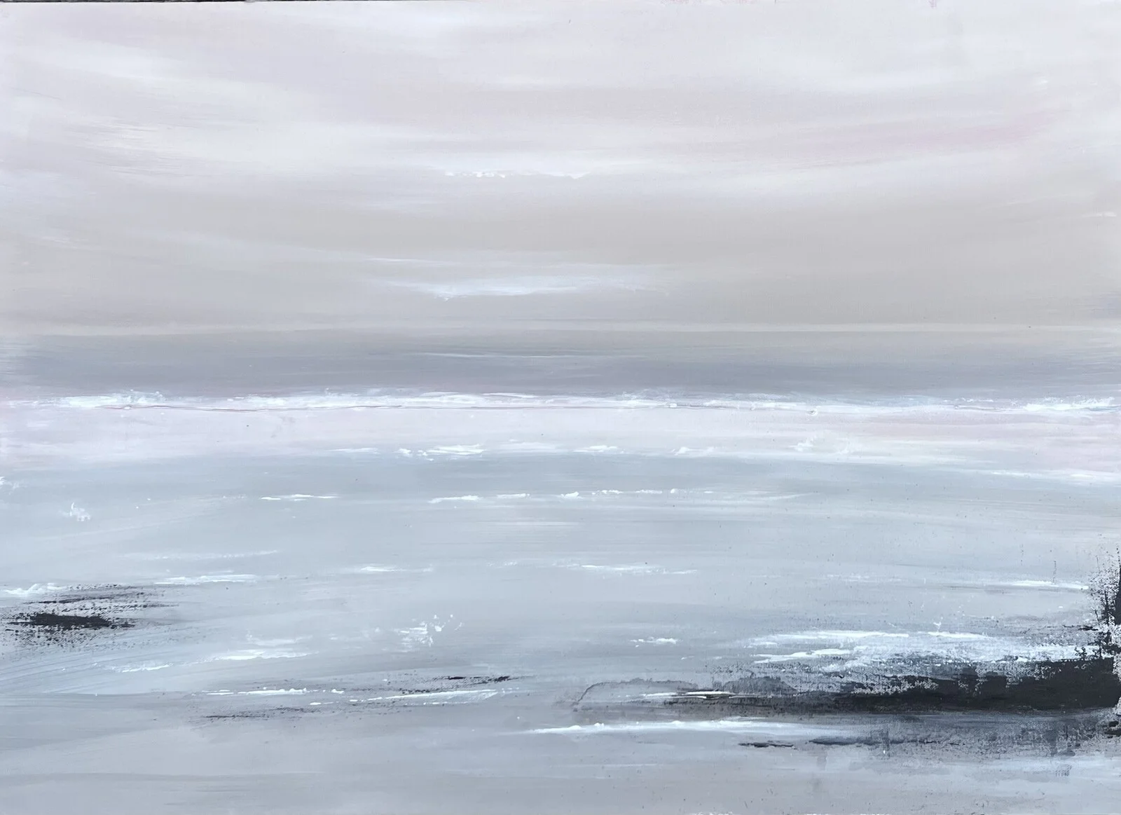 Akrylmålning Jag ser horisonten av Katarina Hjärn