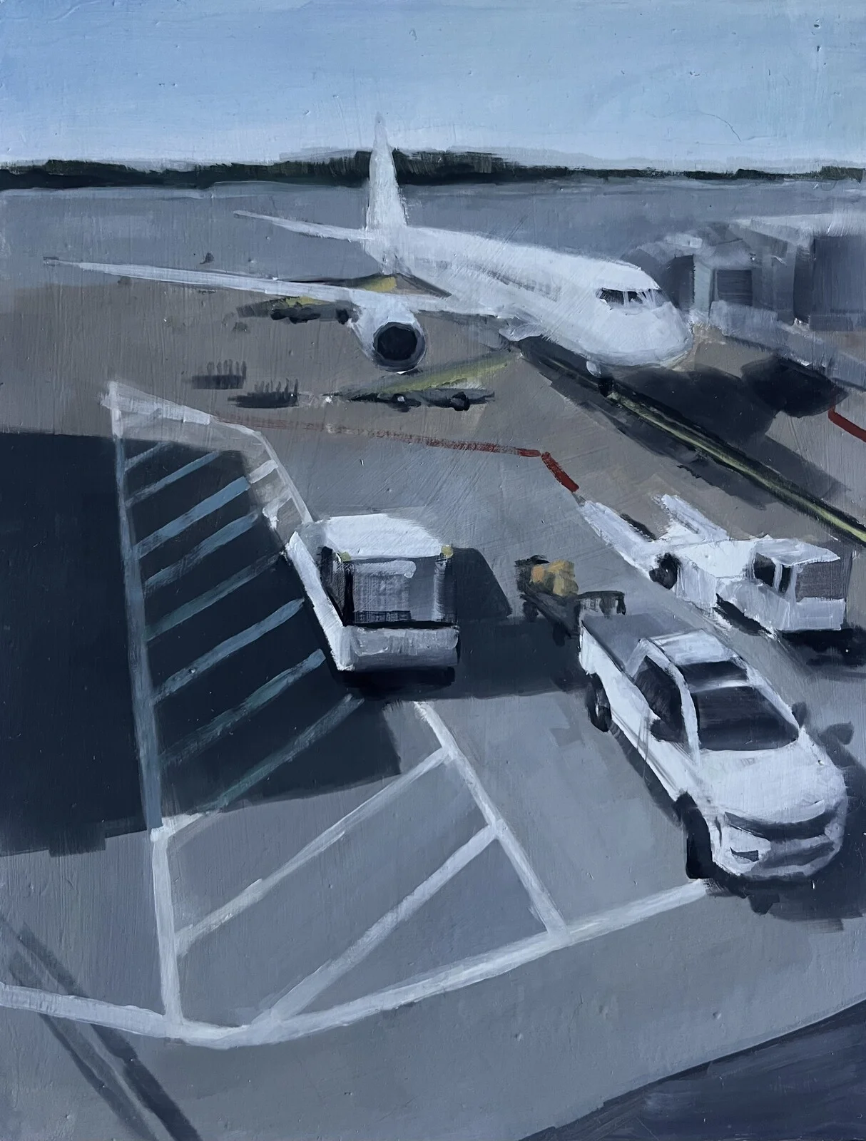 Oljemålning Gate av Marie-Louise Cajback