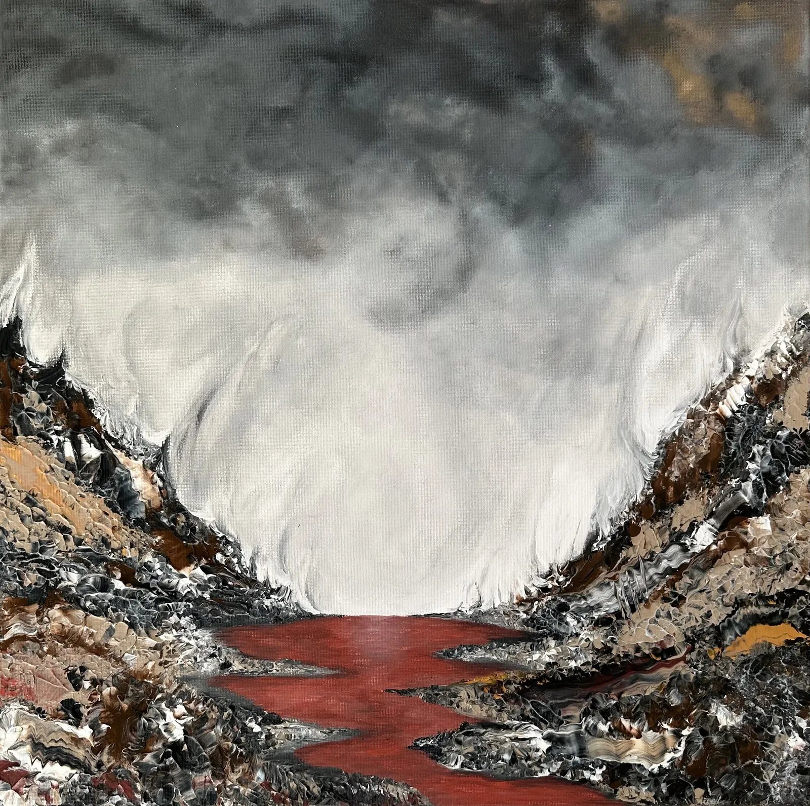 Akrylmålning av Frida Knutsson