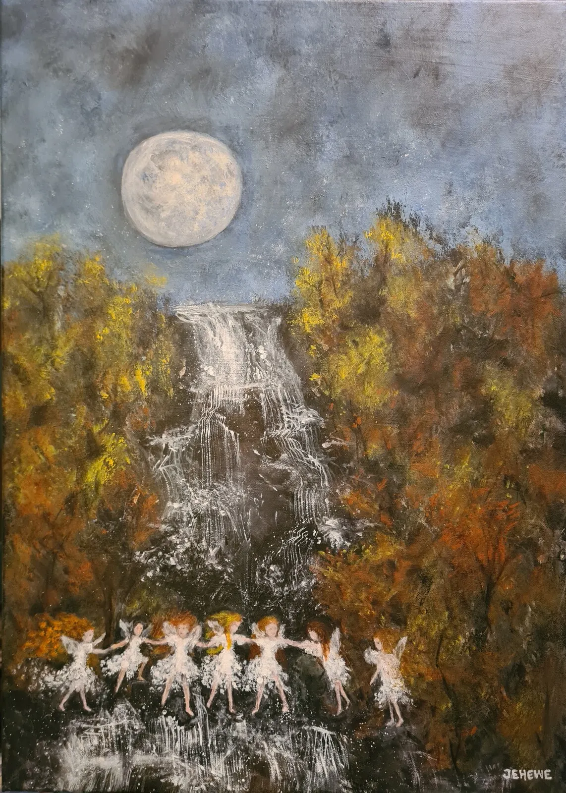 Akrylmålning The Magic of Fall av Jessica Heglind Westlin