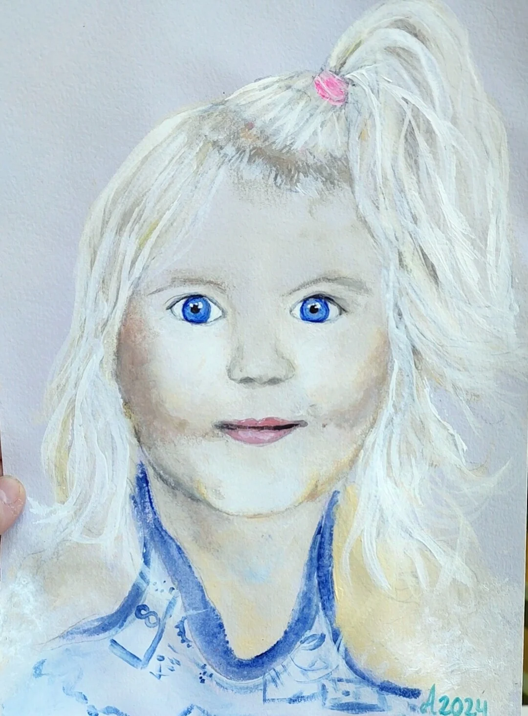 Akrylmålning Flickan av Anne Söderqvist