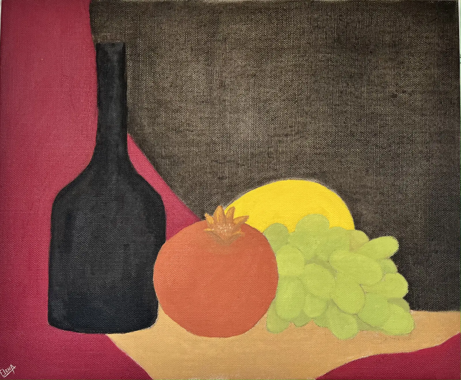 Oljemålning Stillife with fruits av Elena Basenok