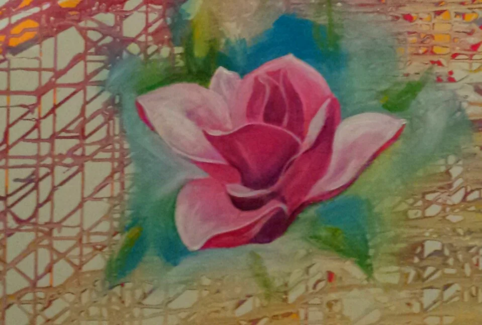 Akrylmålning Magnolia 2 av Juliana Boneva