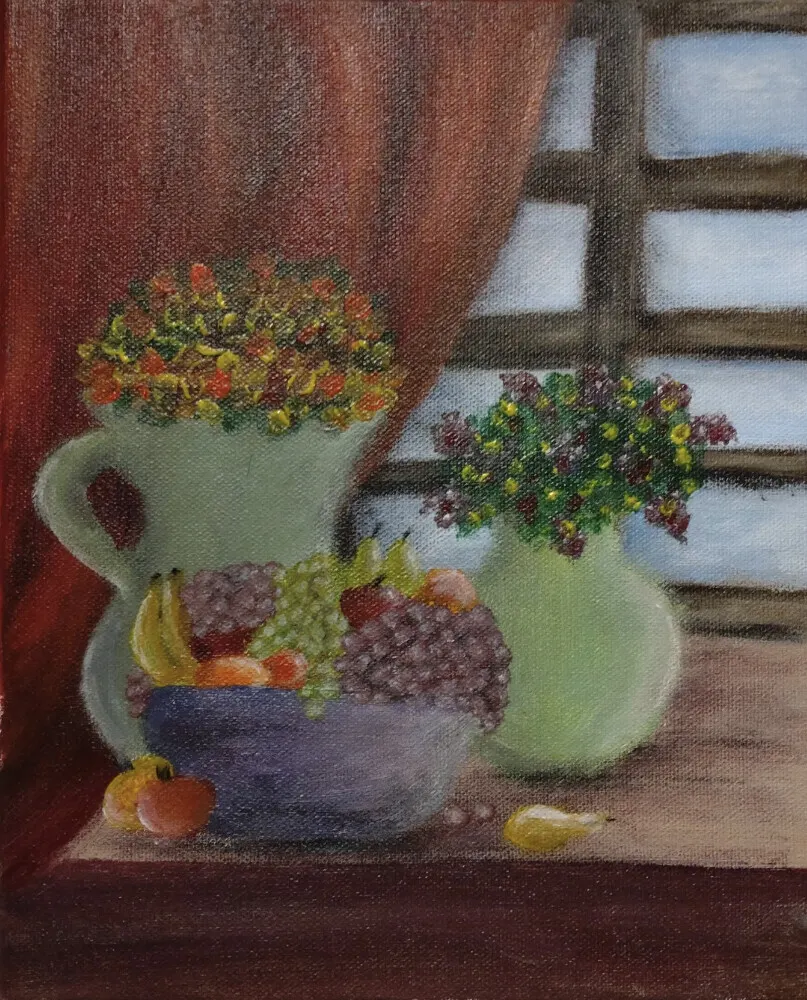 Akrylmålning Eftermiddagsstämning av Fatima Khaled