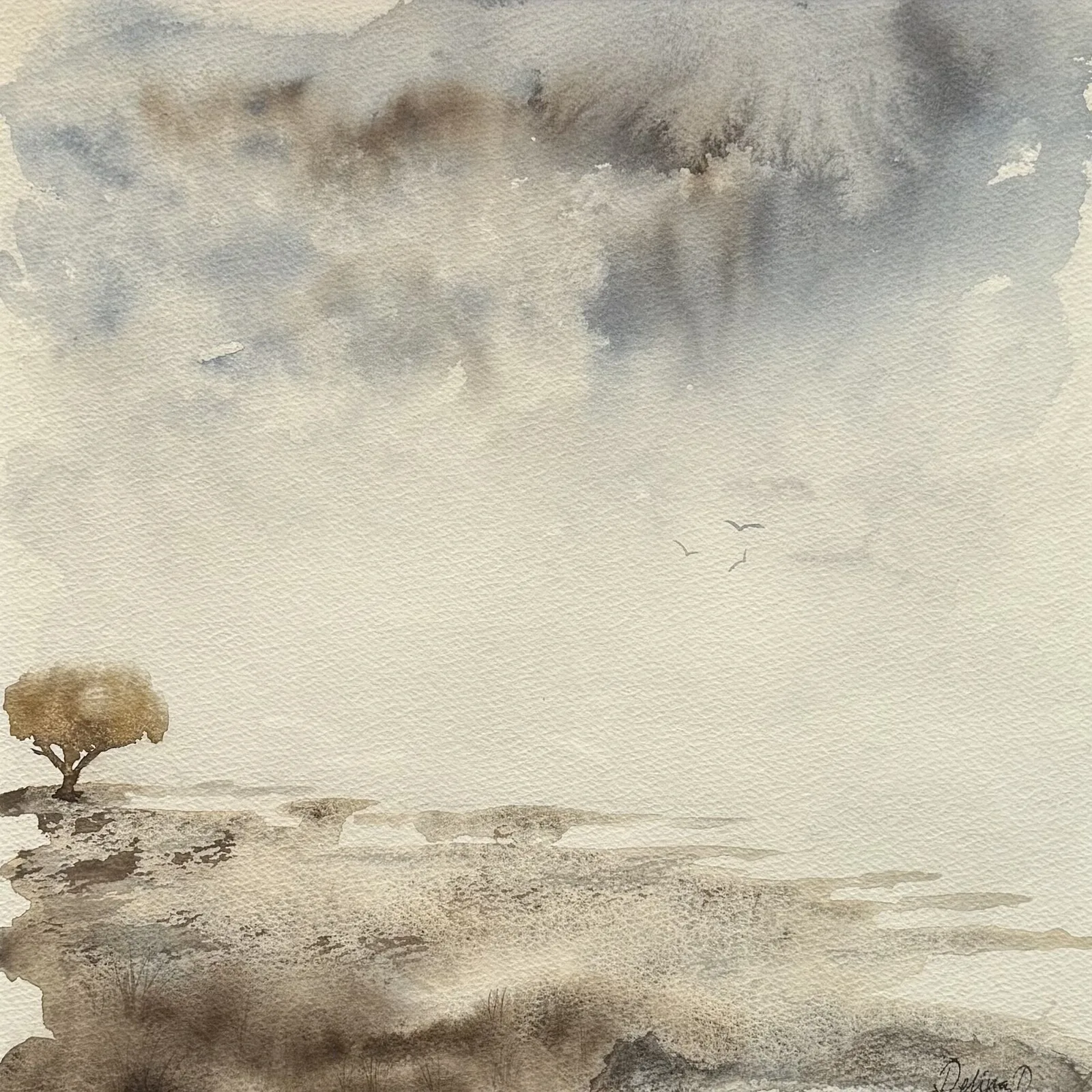 Akvarell av Delina Drevstad