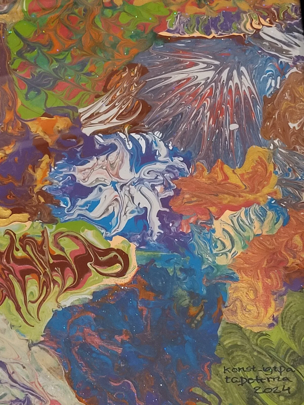 Akrylmålning Insjön av Konst_igtpatapeterna Magni