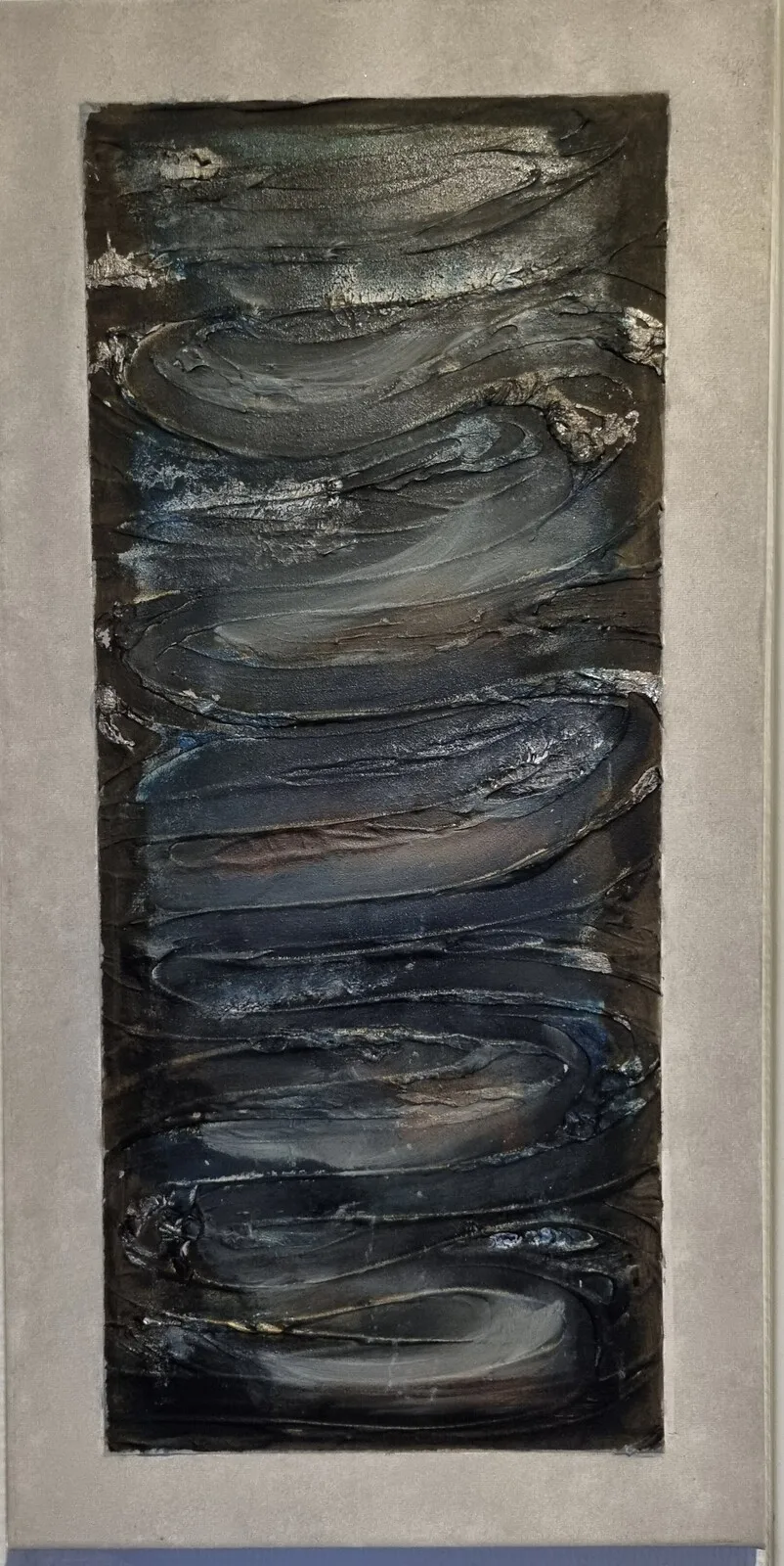 Abstrakt textur akryl " Waves" av Annsofi Alm