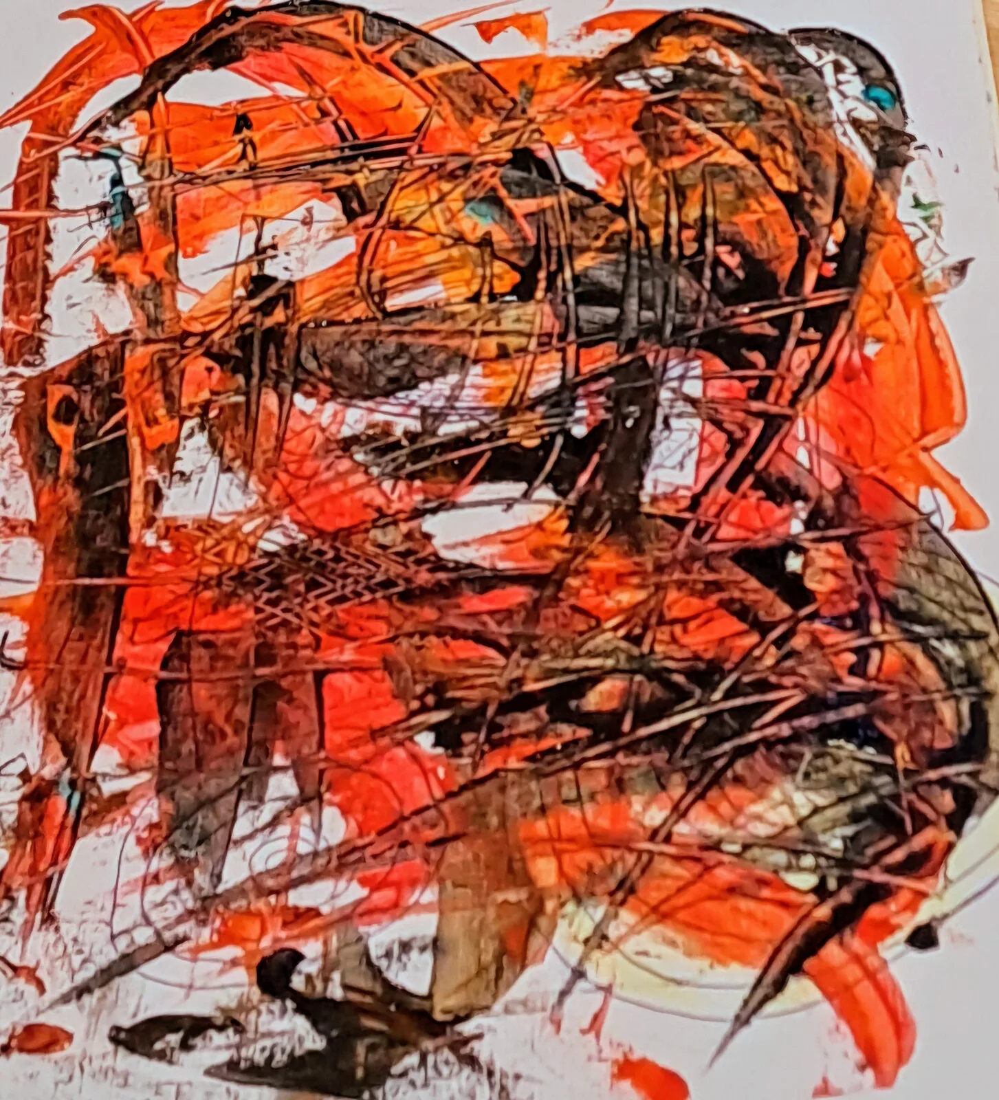 Akrylmålning Inferno av Ronald Rumell