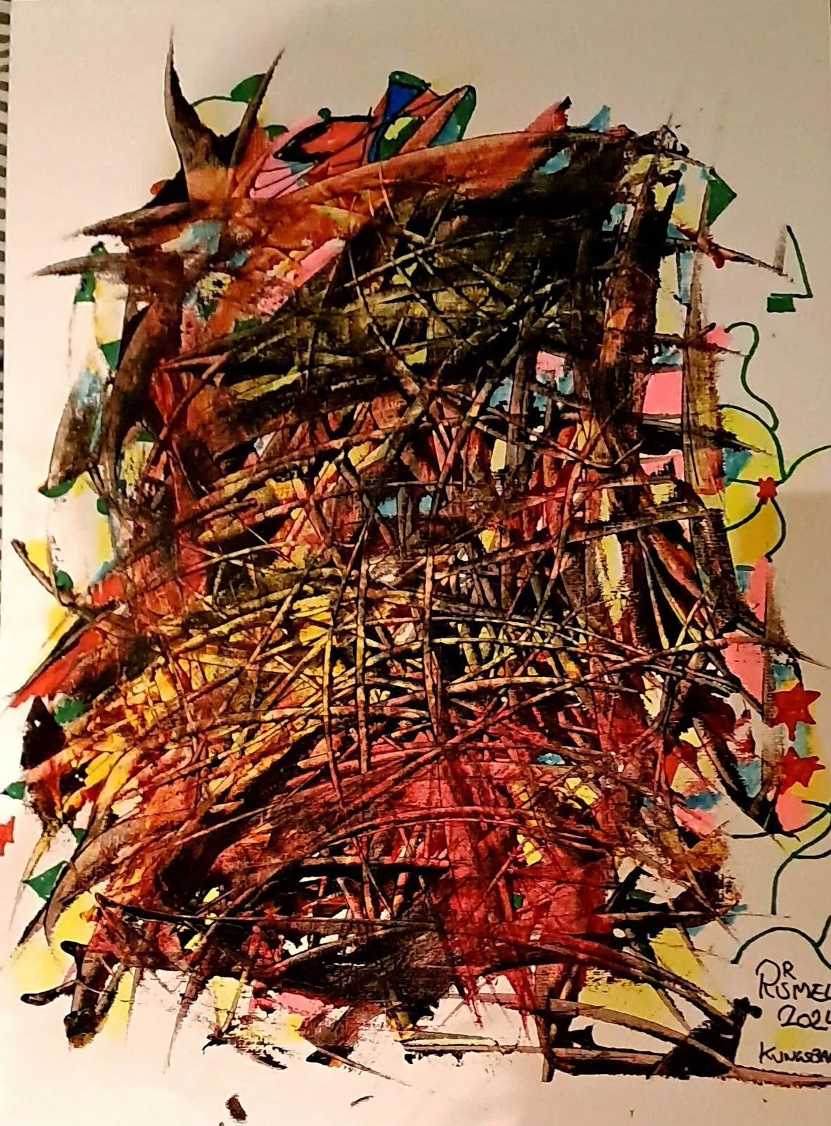 Akrylmålning KAOS av Ronald Rumell