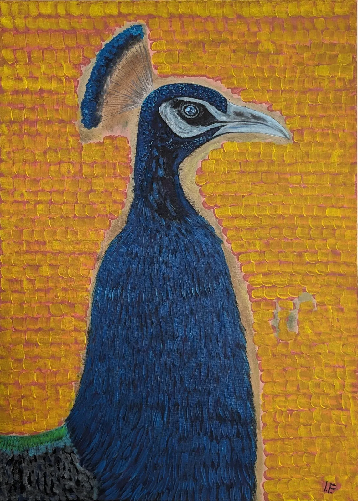 Akrylmålning Påfågel av Iryna Andriienko-Fridrikh