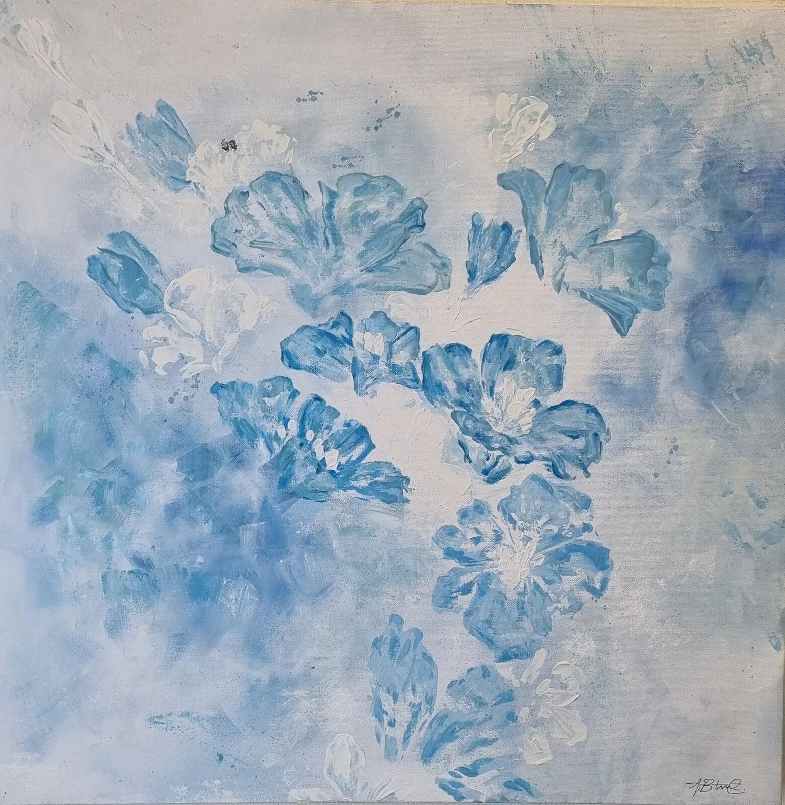 Akrylmålning Blue feeling av Amy Blüme
