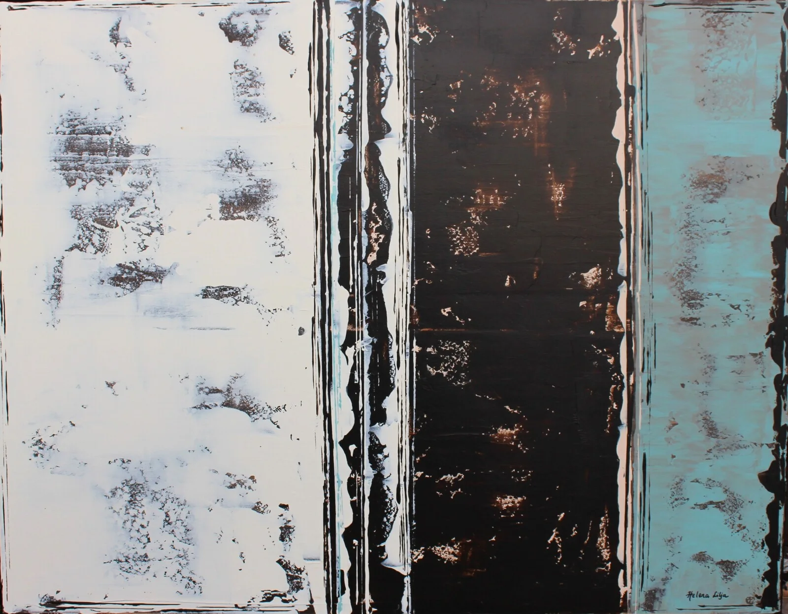 Akrylmålning Geometrisk I av Helena Lilja