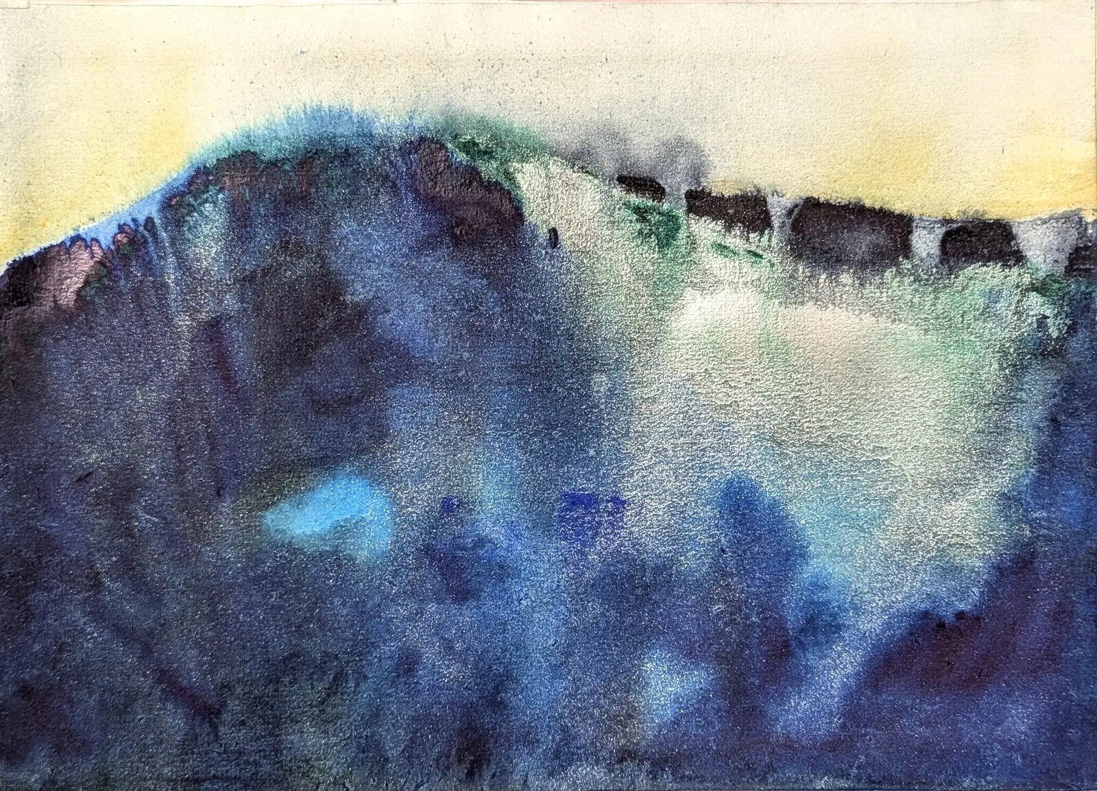 Akvarell Silvervatten av Linda Sandgren