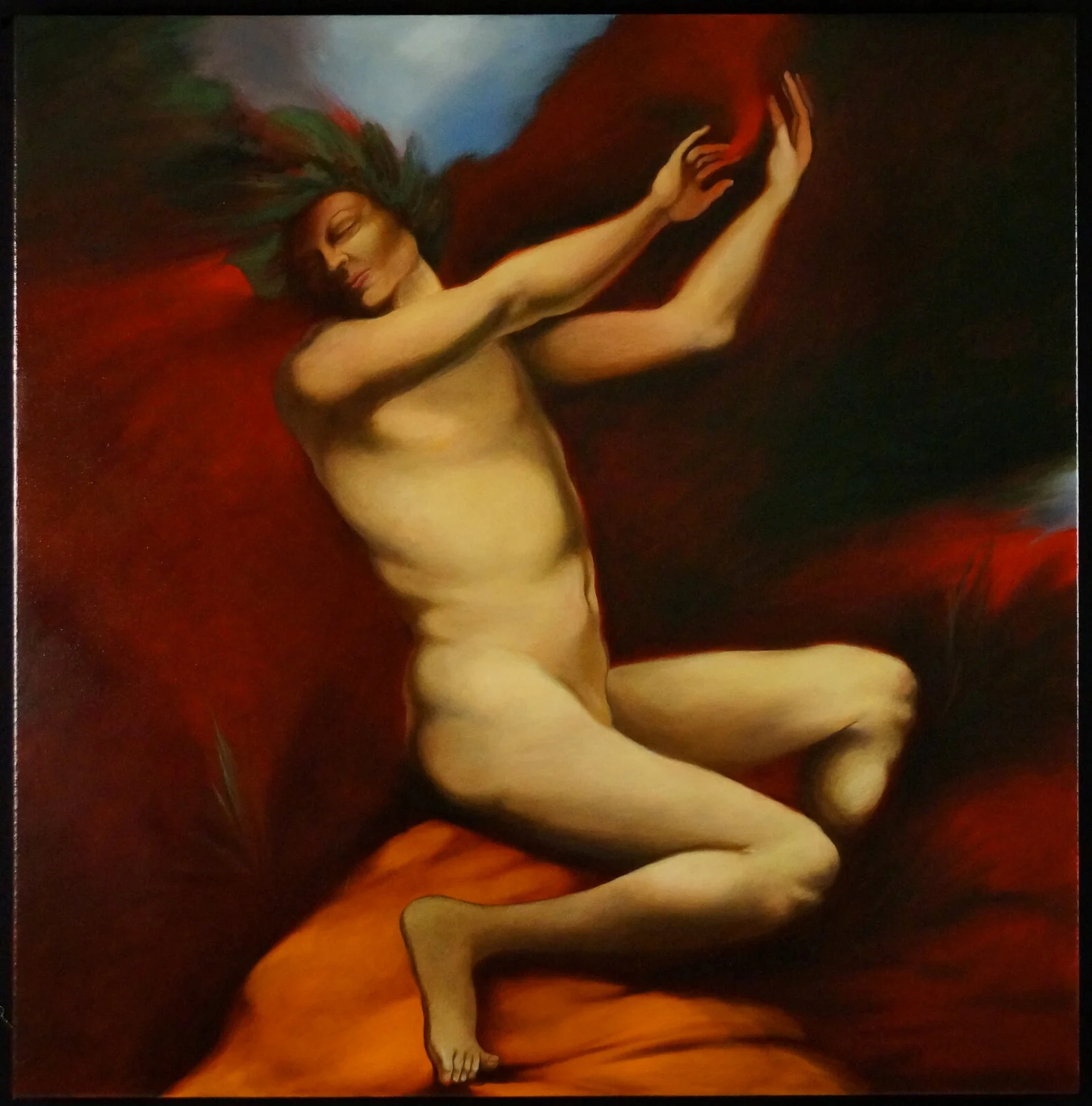 Oljemålning Näcken av Karl Johan Lilliesköld