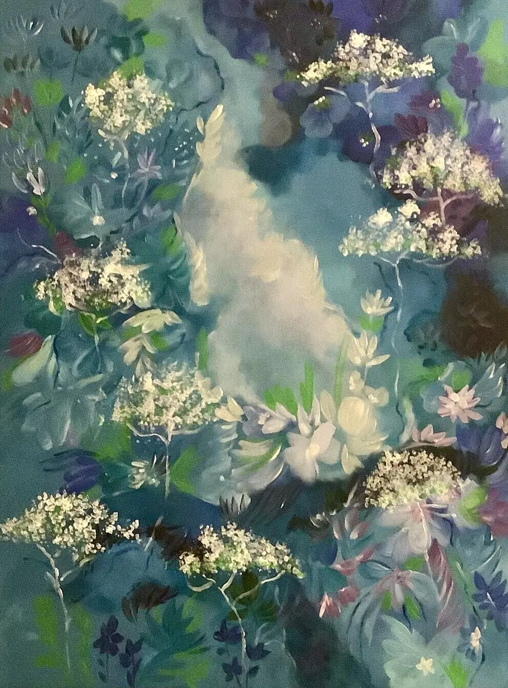 Akrylmålning Vintersolstånd av Lisbeth Olofsdotter