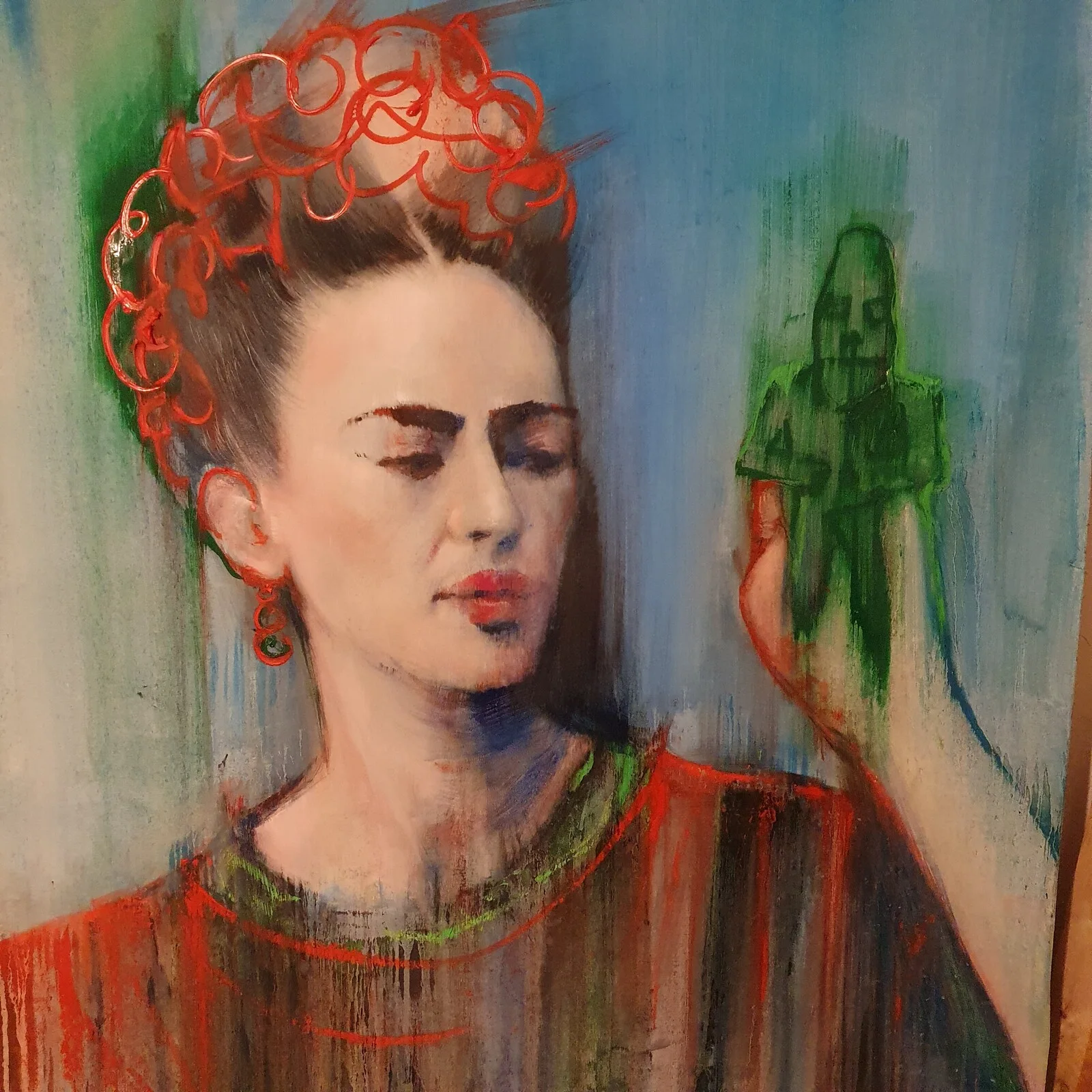 Oljemålning Frida K av Berne Bucht