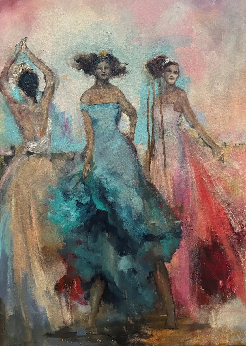 Akrylmålning Queens av Anna-Lena Johansson