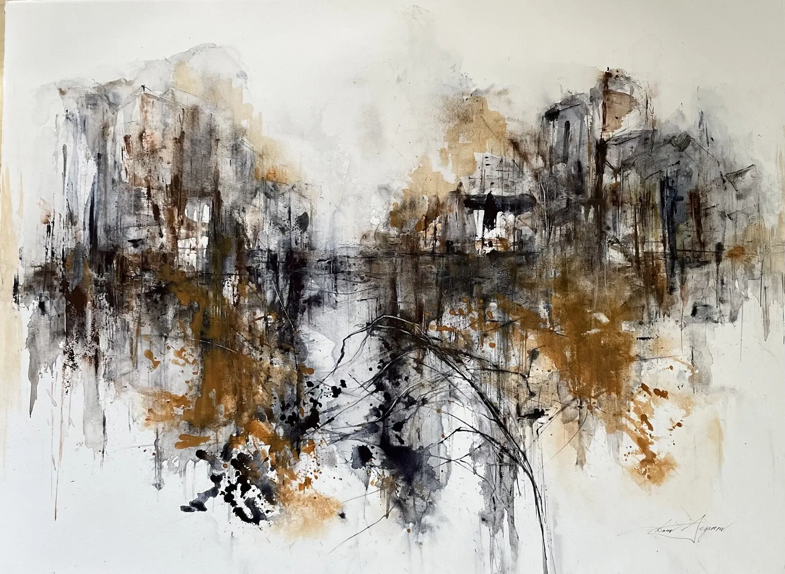 Akvarell The space between av Dana Ingesson