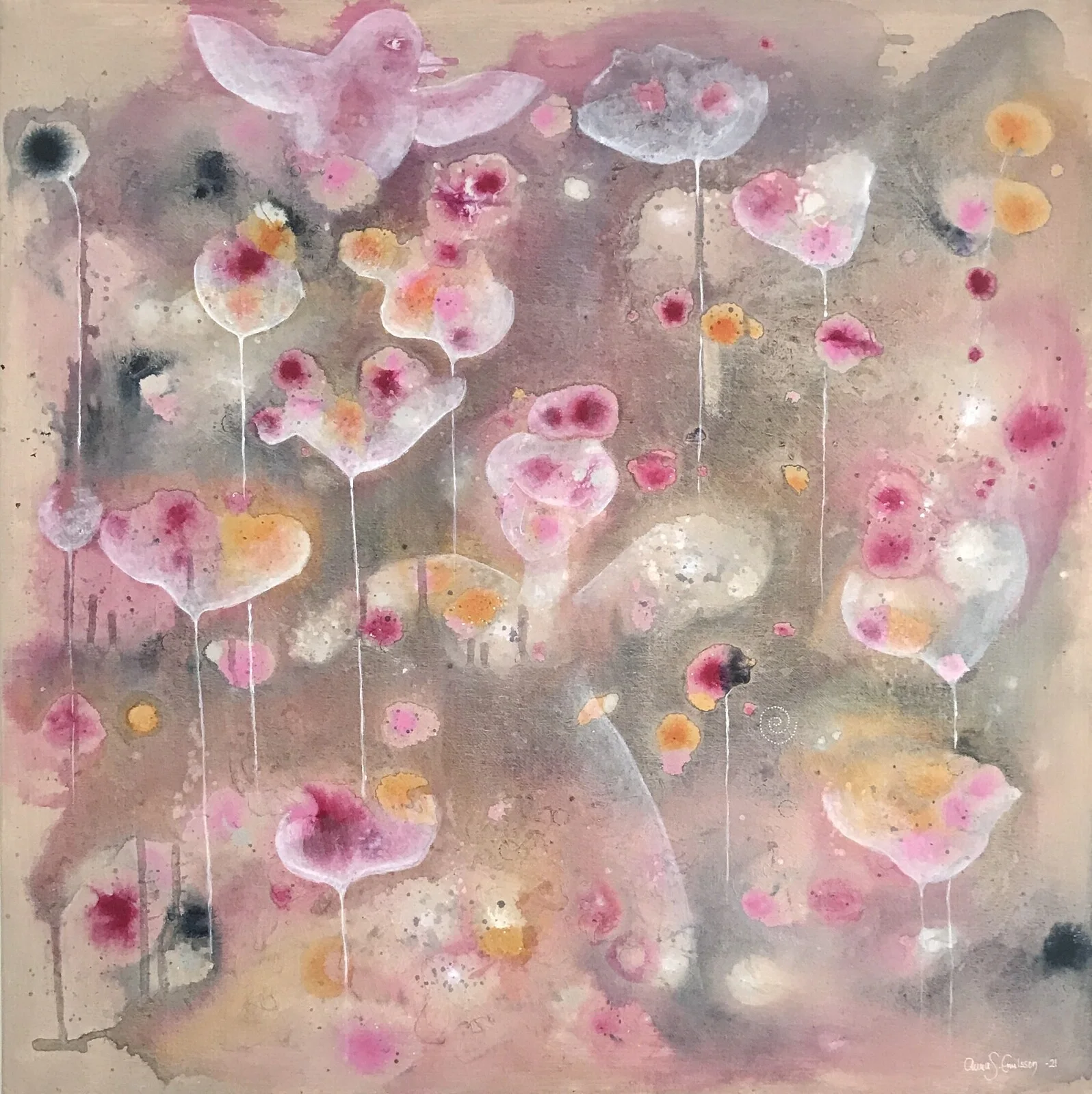 Akrylmålning MOMENTS OF SERENITY av Anna Sandberg Emilsson