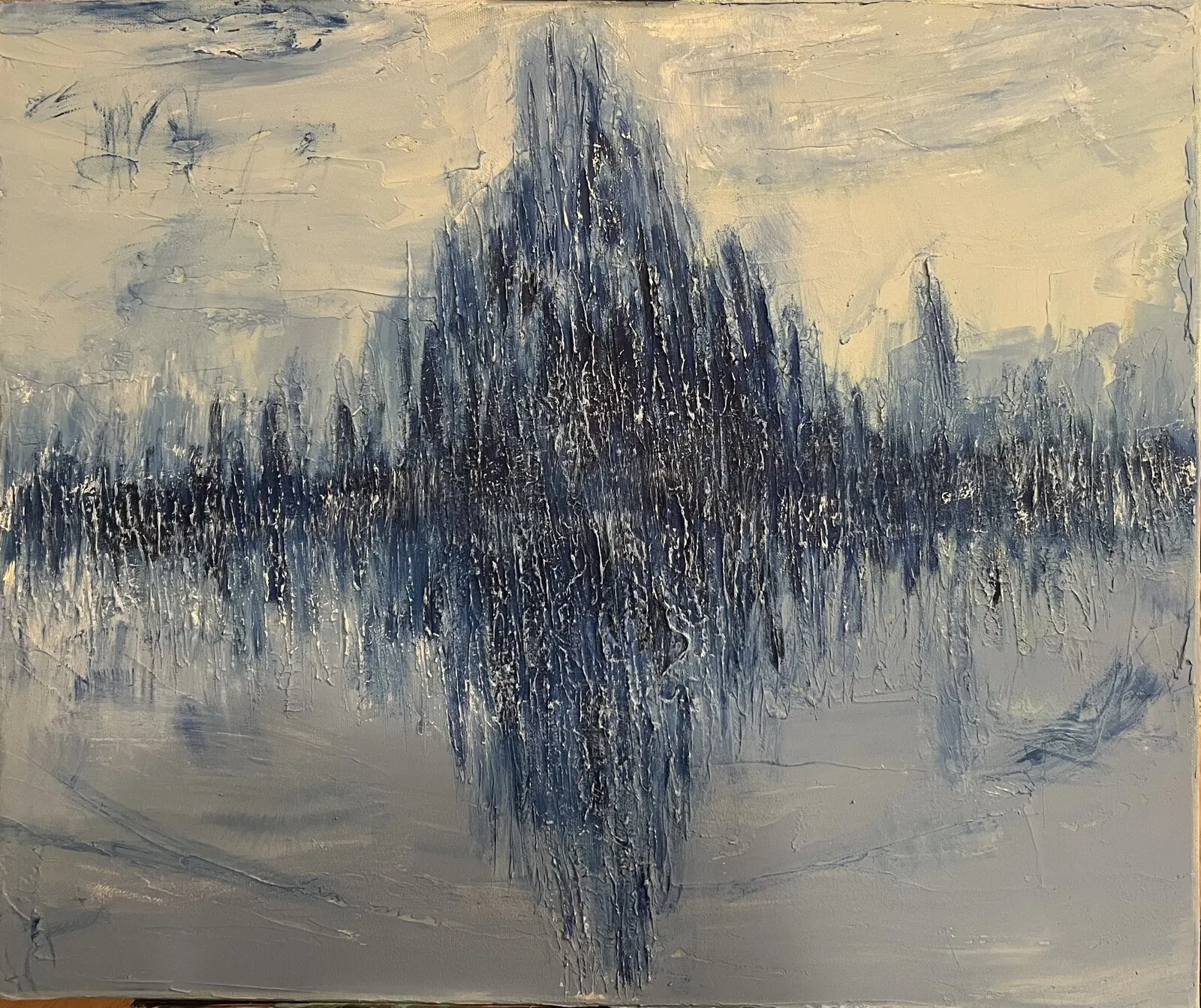 Oljemålning Snowdreams av Daniel Aljaderi Roos