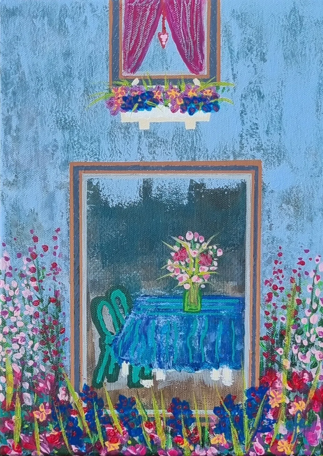 Akrylmålning Mitt inre fönster, 3 av Christine Foss Eriksson