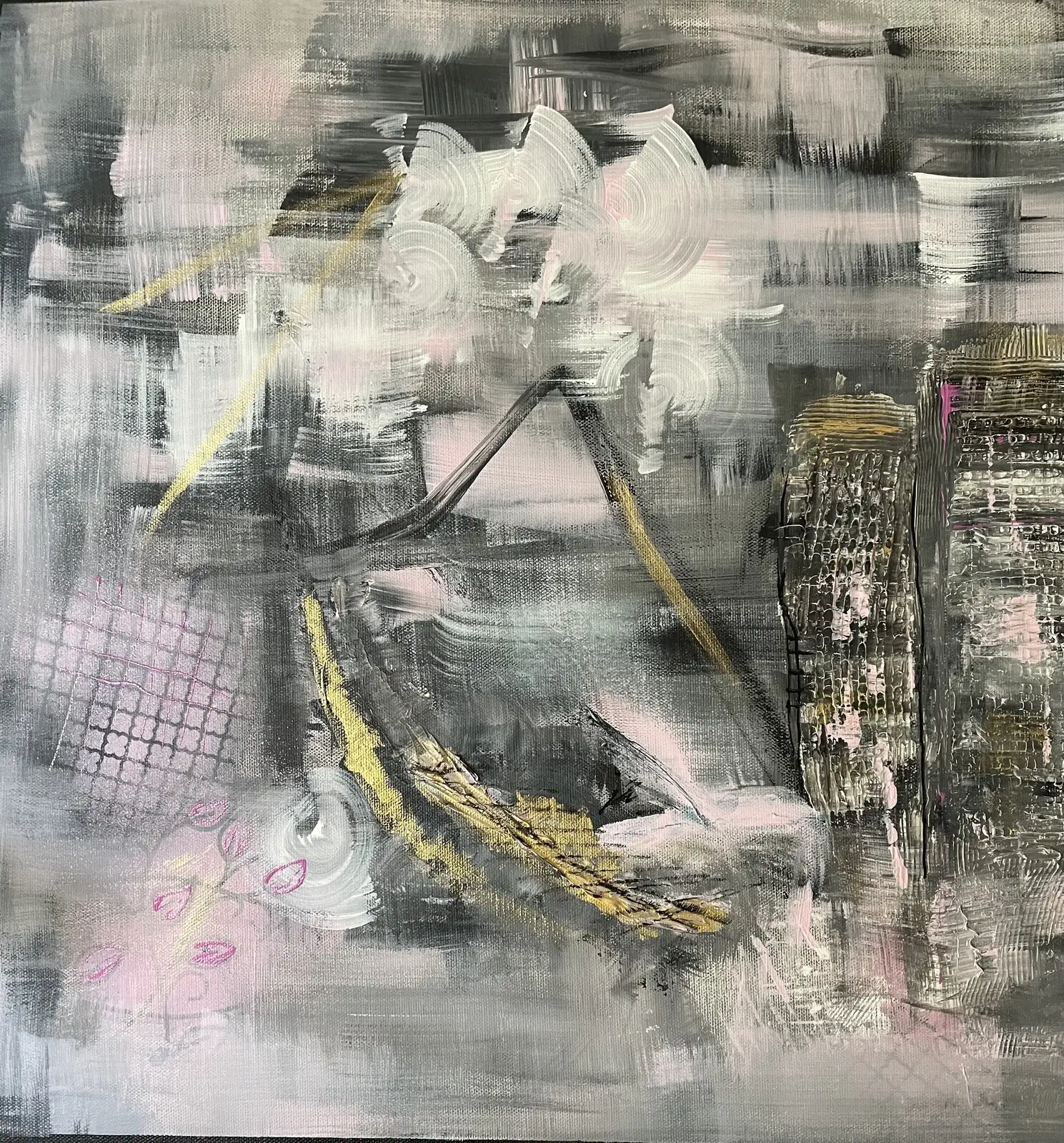 Akrylmålning Tornen av Kerstin Wallin