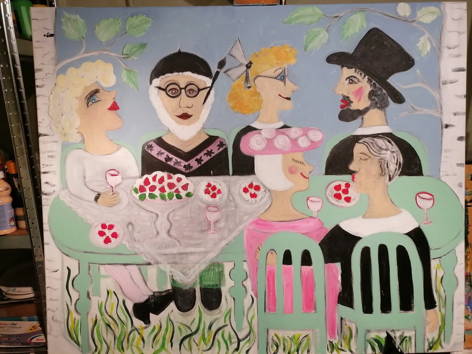 Akrylmålning Festliga 2025 av Annelie Jansson