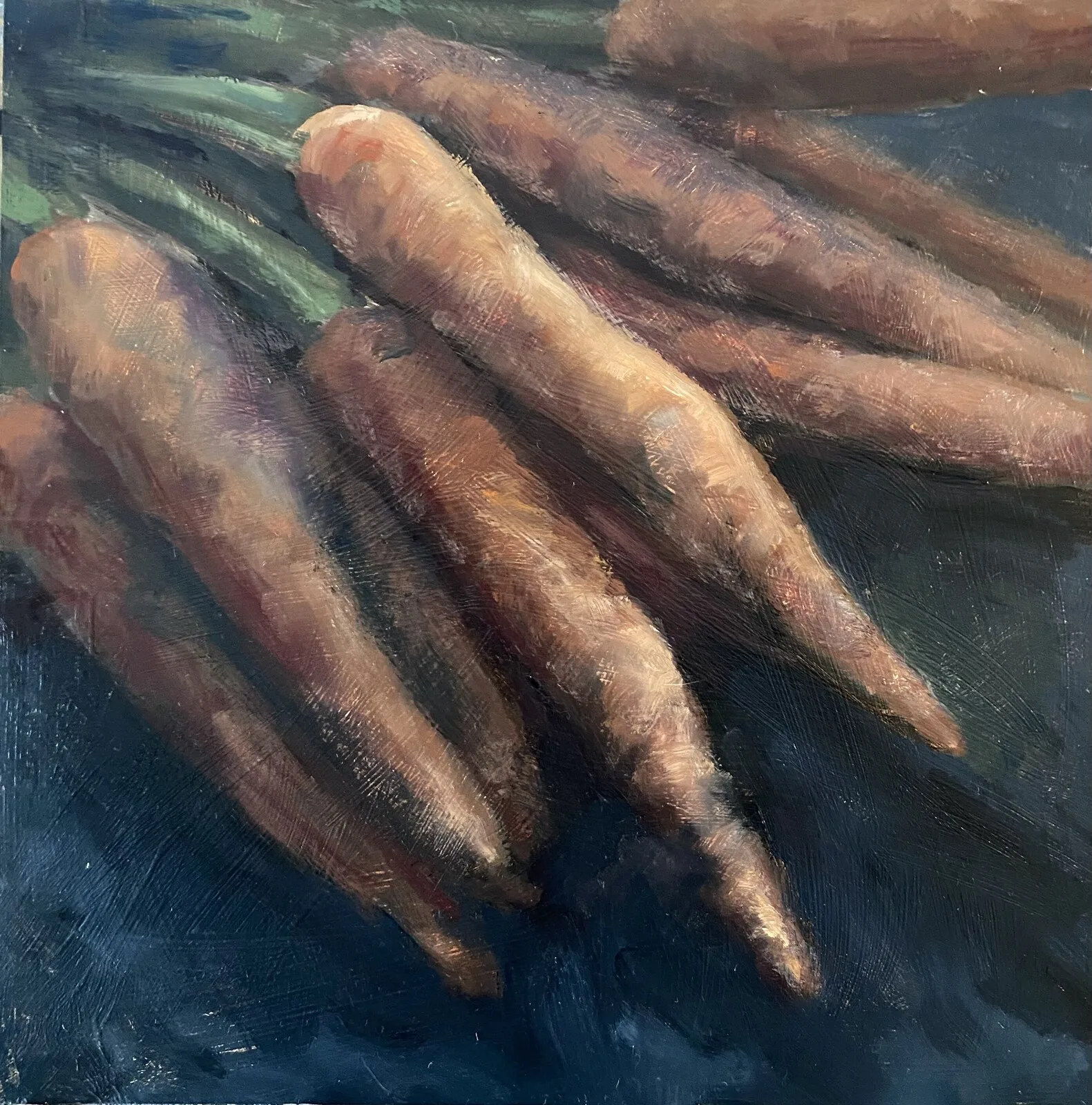 Oljemålning Carrots for Nisse av Joe Jersak