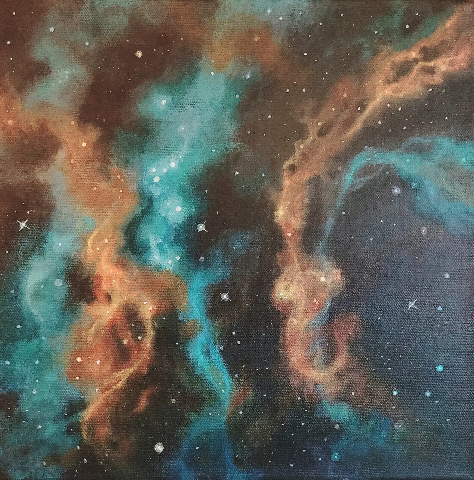 Akrylmålning Stardust av Catharina Holmberg