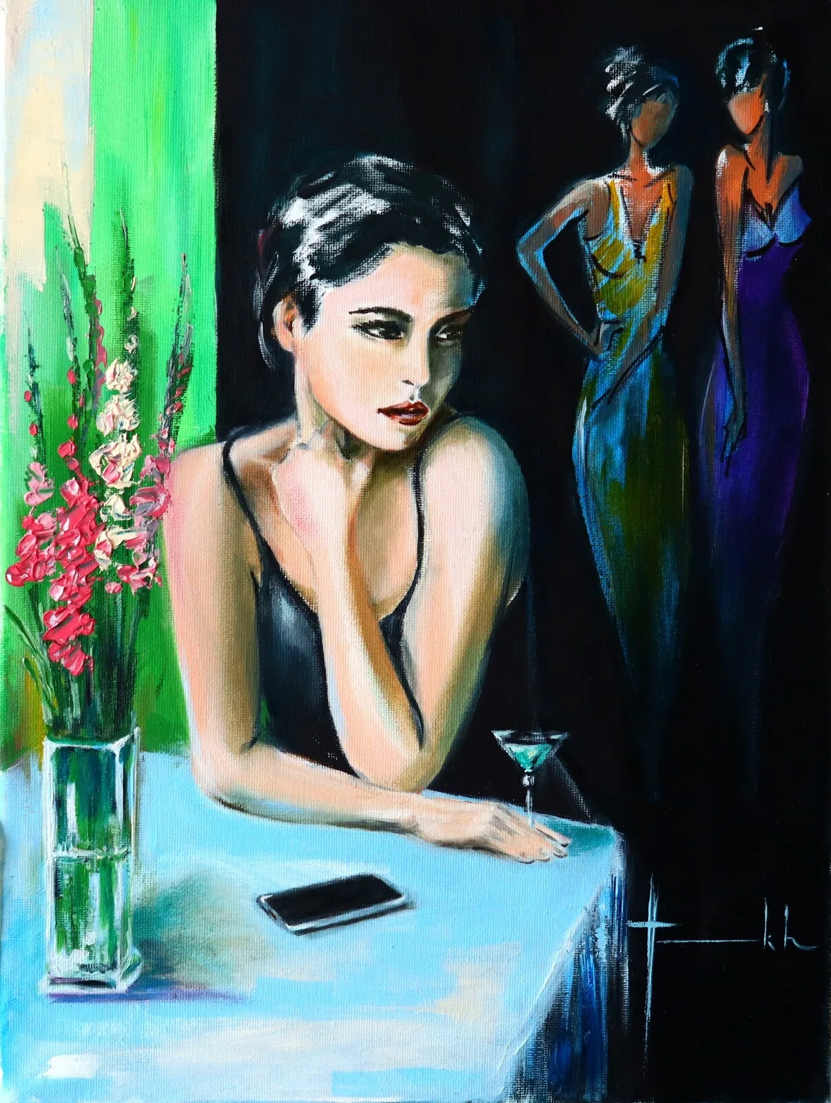 Oljemålning Ensam tjej av Igor Fominykh