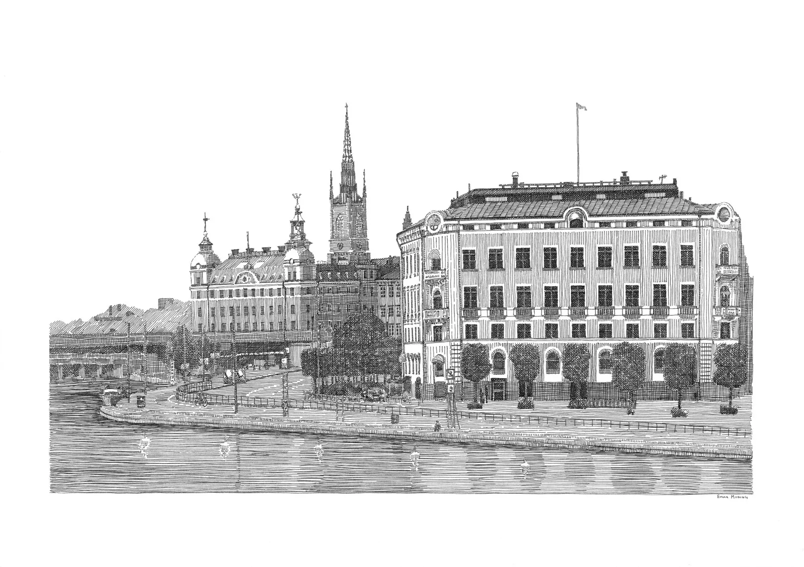 Munkbroleden, Stockholm av Emma Moring