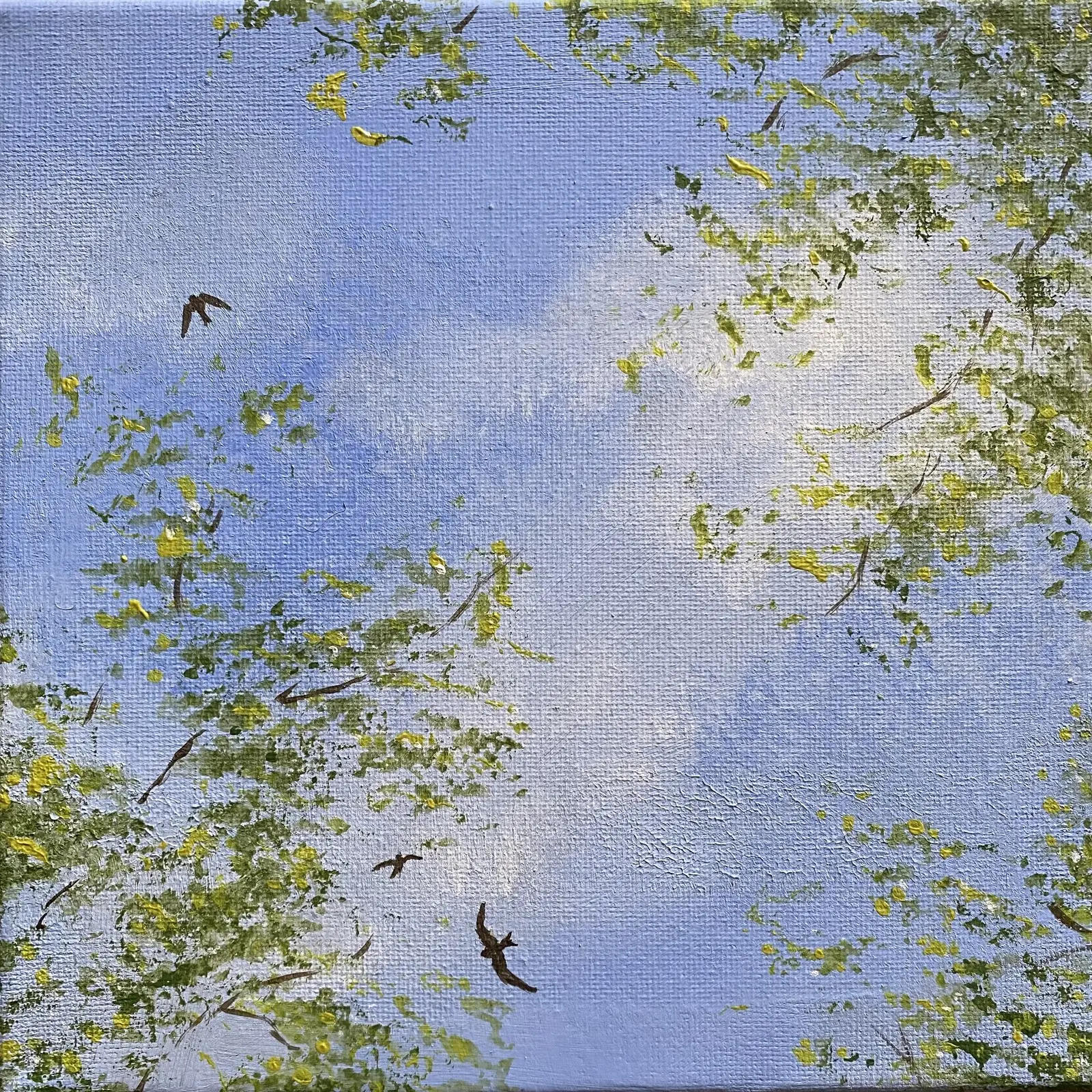 Akrylmålning LOOKING UP I av Anna Sandberg Emilsson