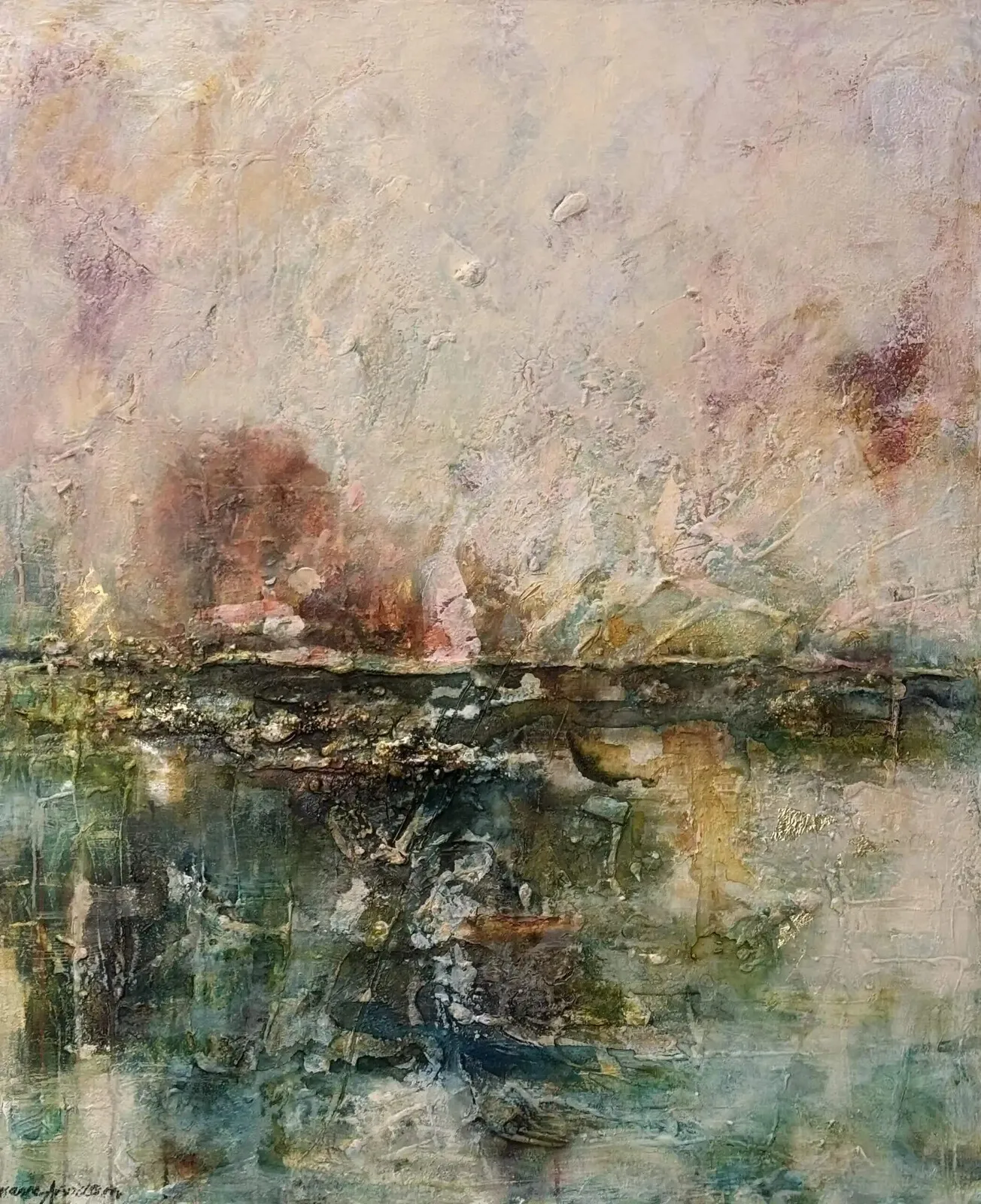 Köpa tavla till vardagsrummet - Golden Rhythms – A Journey in Color av Susanne Arvidsson