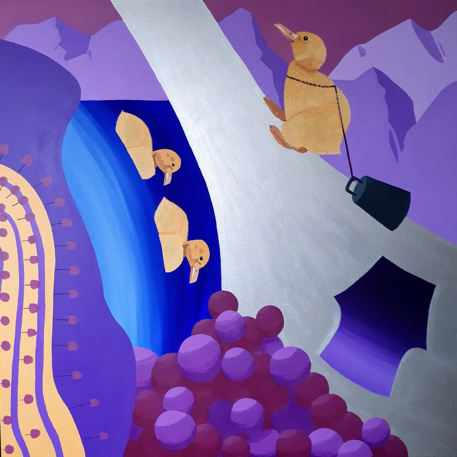 Akrylmålning Ankracet av Marcus Husberg