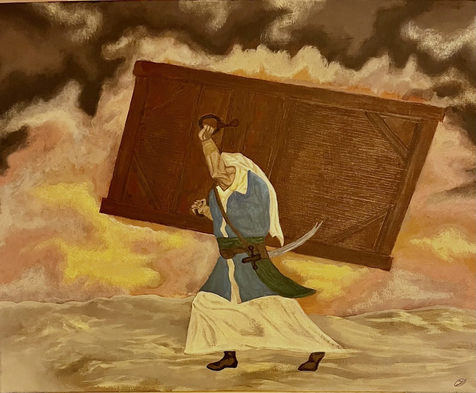 Akrylmålning History av Wanted Paintings