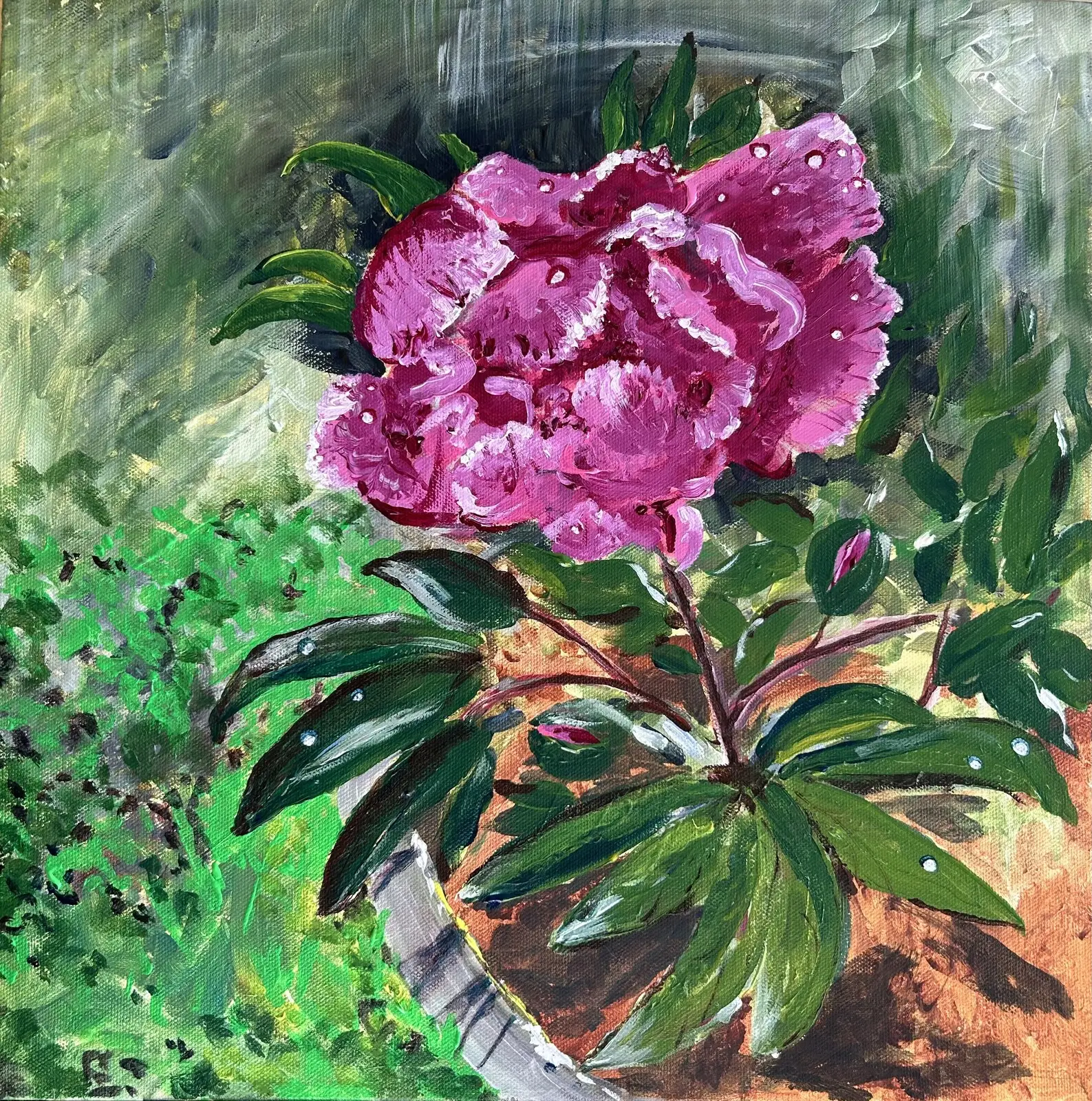 Akrylmålning Morning light av Katarina Kiprowska