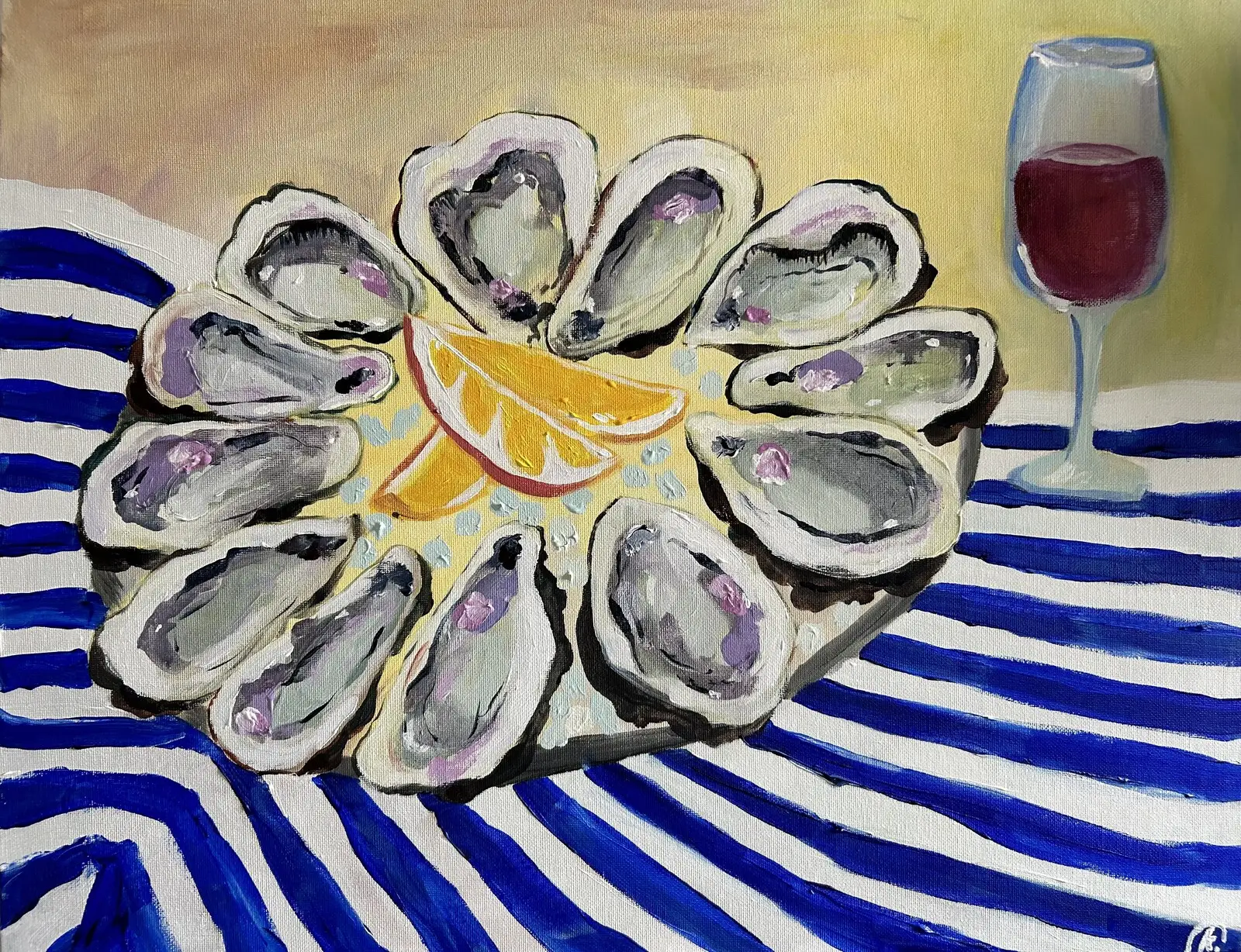 Akrylmålning Je ne regrette de rein av Katarina Kiprowska