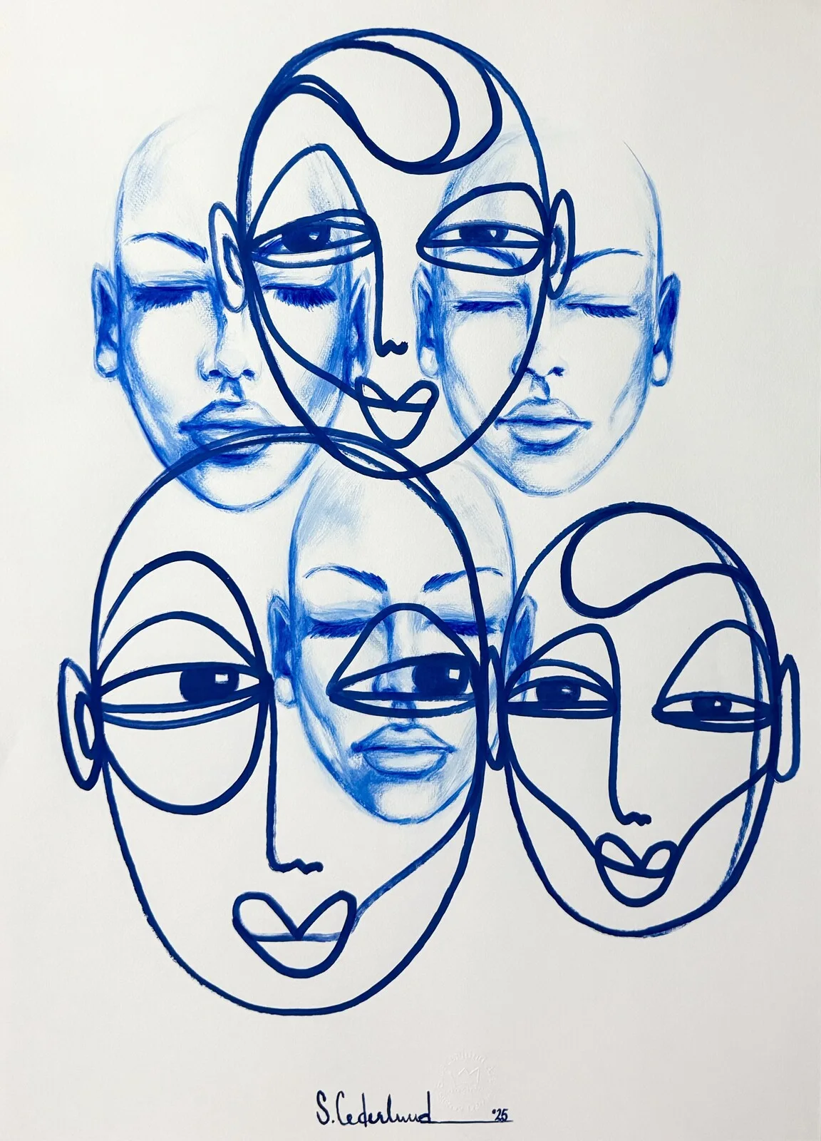 Akrylmålning Outsiders av Susanne Cederlund