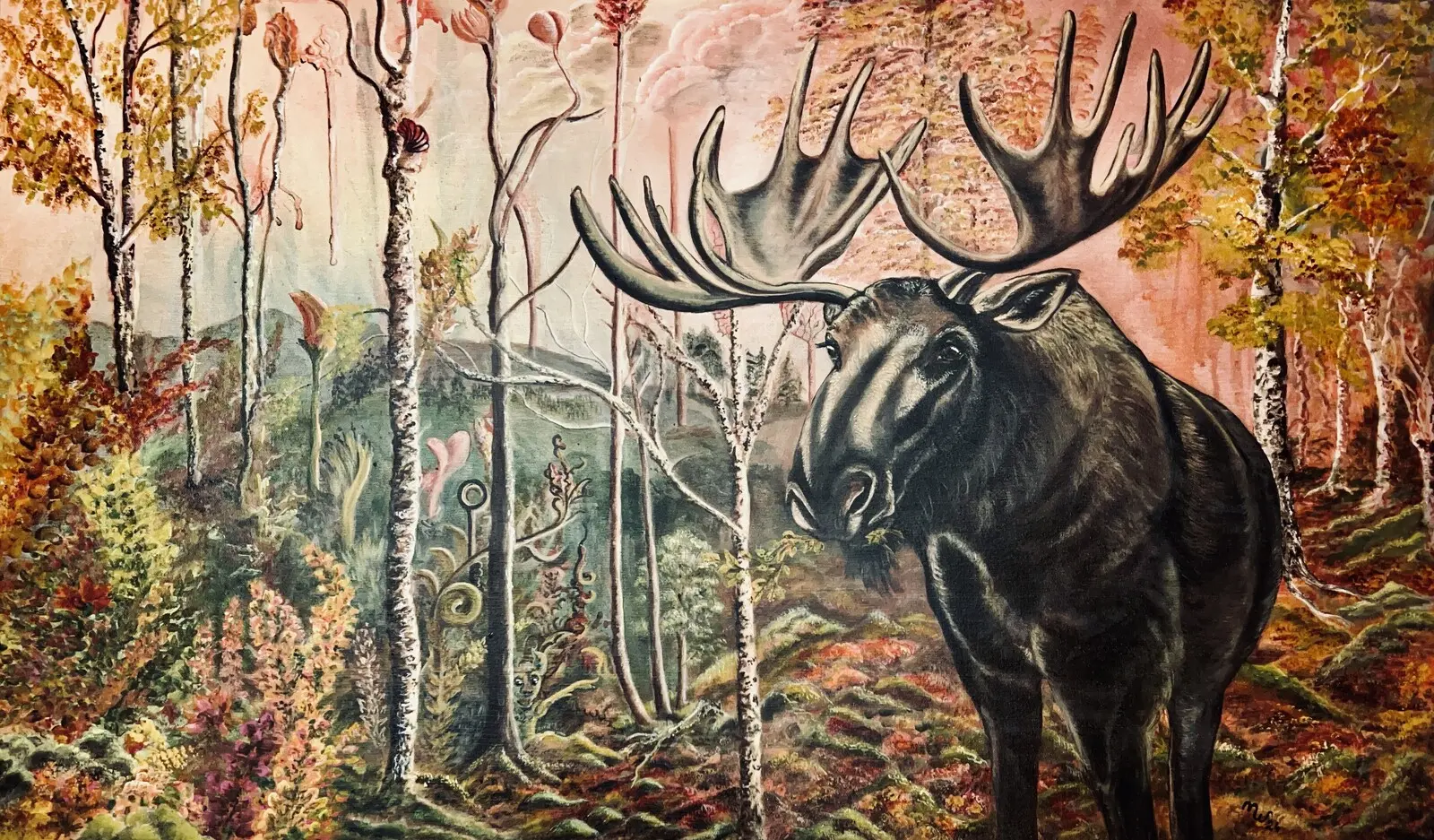 Akrylmålning Älg, The way I see av Martina Wächtler
