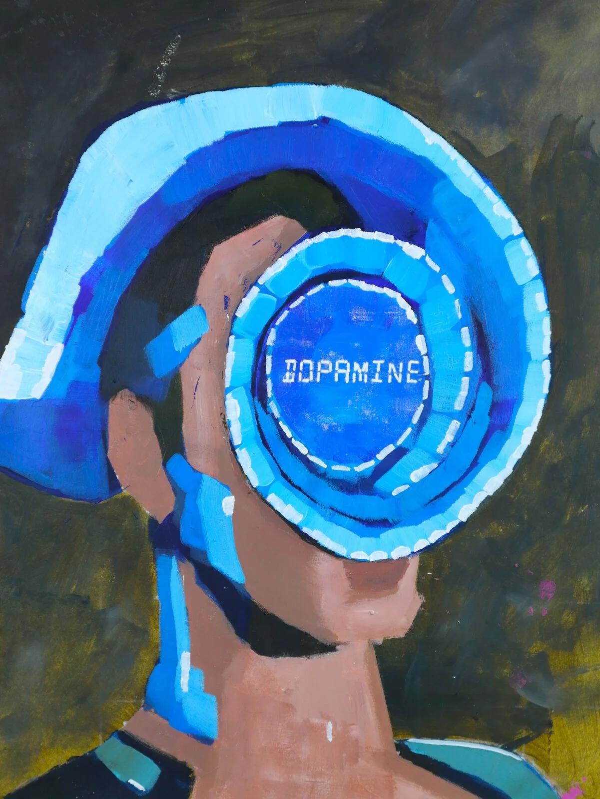 Akrylmålning Dopamine Machine av Jens Fjaestad