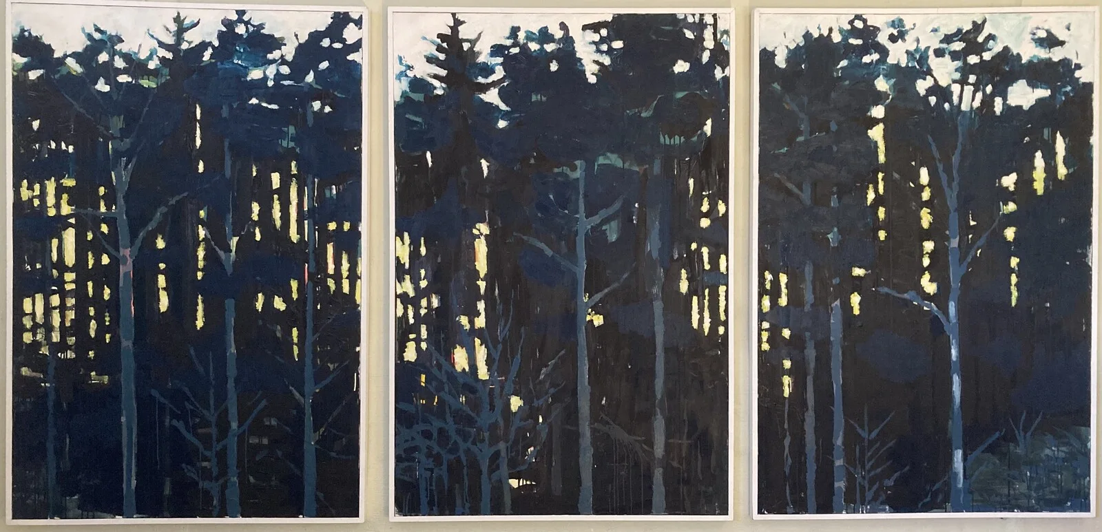 Oljemålning Sörmländsk katedral (triptyk) av Eleonor Ryding