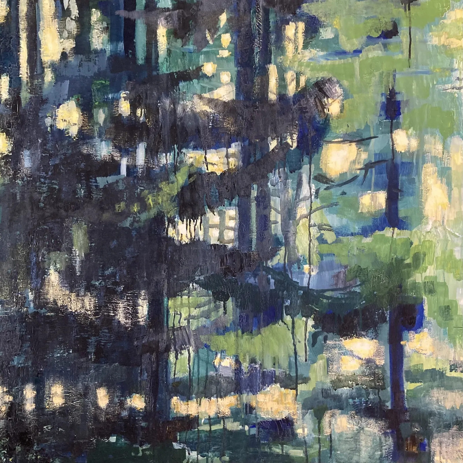 Oljemålning Urskogen i mig av Eleonor Ryding