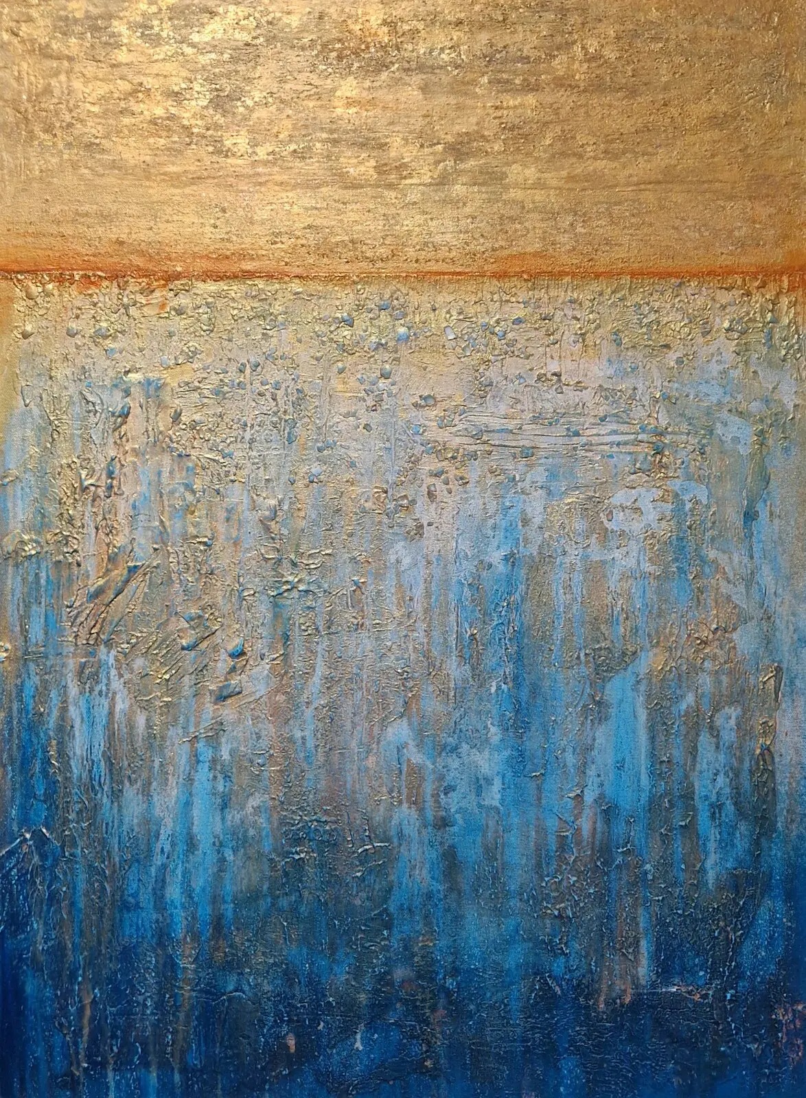 Akrylmålning When we walked the feelds of gold av Camilla Bruhn