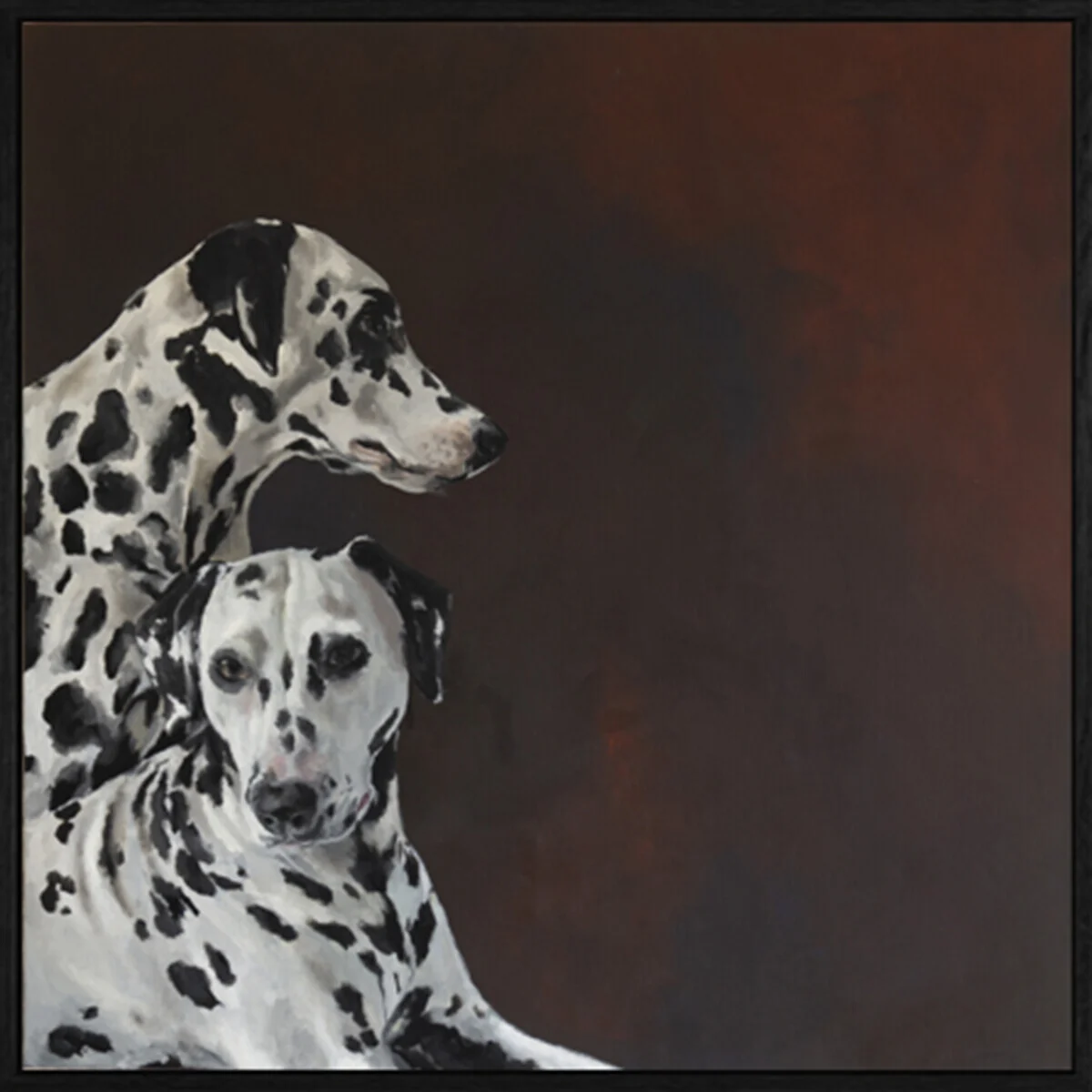 Oljemålning It's raining outside av Linn Broberg