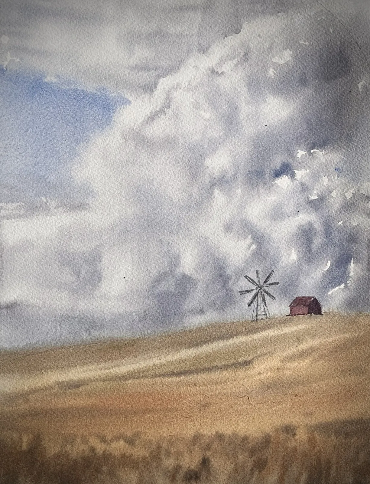 Akvarell Blåser upp av Philip Rasmusson