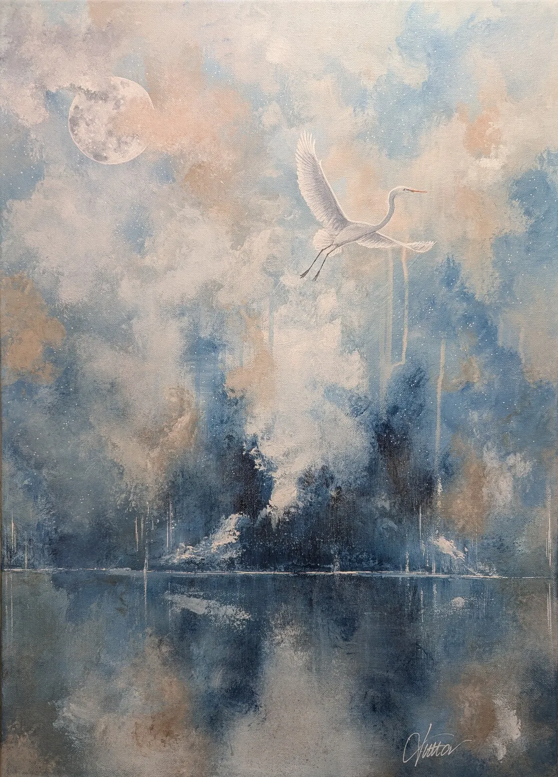 Akrylmålning Serene av Tutta Domenstam