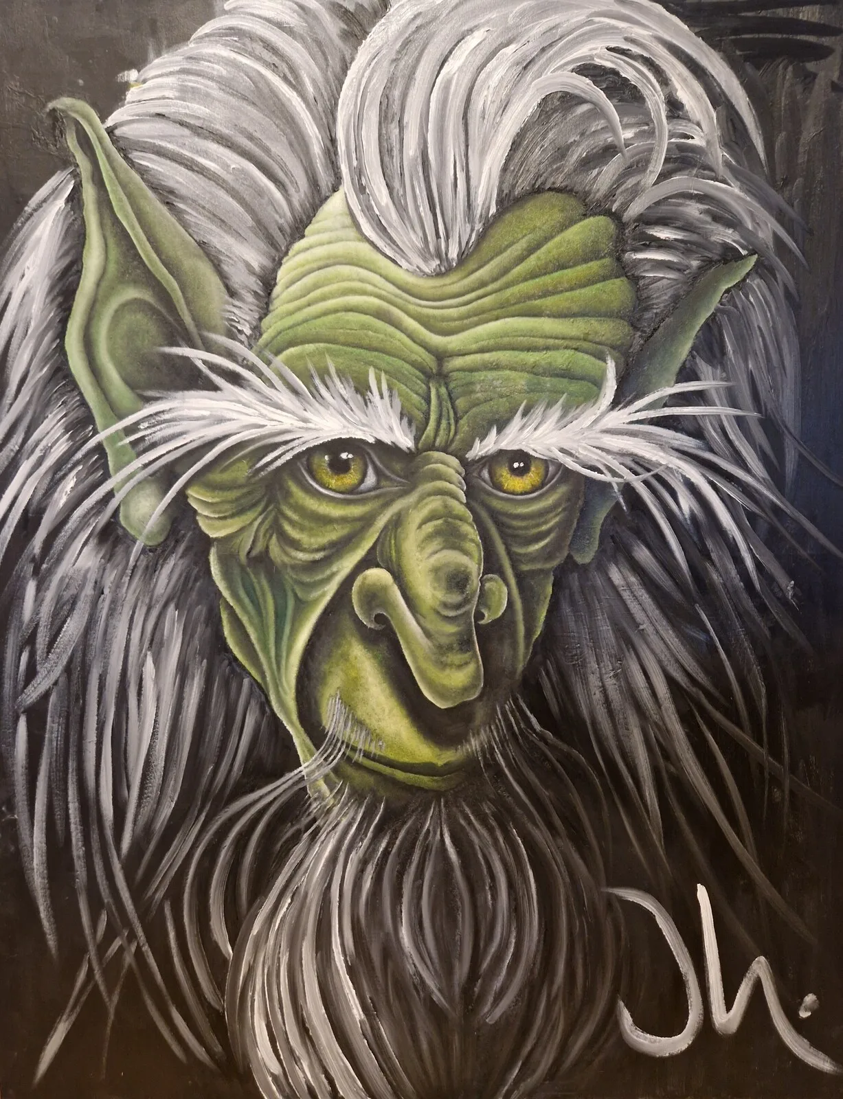 Oljemålning Bone Collector av Joanna Håkansson