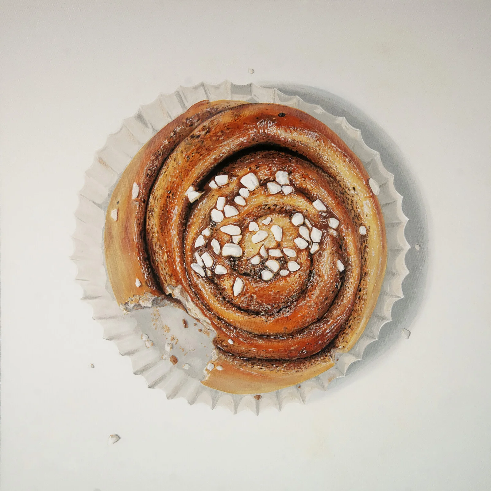 Akrylmålning Kanelbulle av Ben Slade