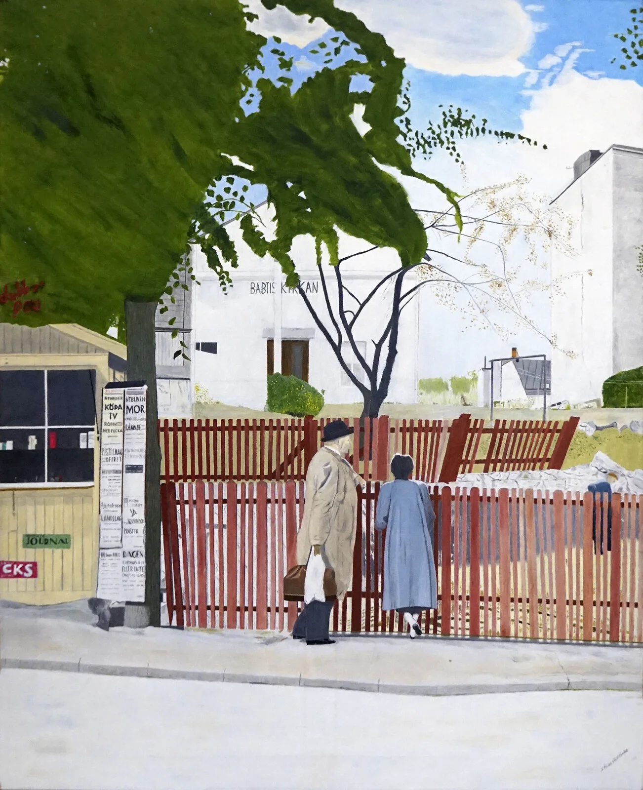 Oljemålning Betraktelser av Sigge Söderlund